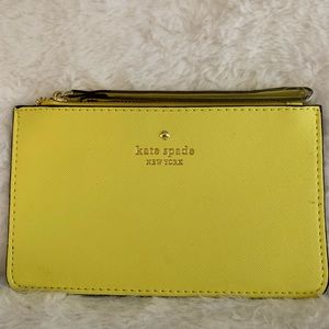 Yellow Kate spade wristlet